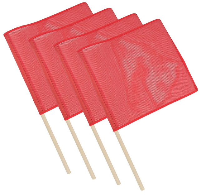 Mytee Products Red Safety Flags for Trucks with Dowel, DOT Compliant - 18 Inch X