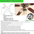 Ceiling Fan Switch Zing Ear Ze-208S E89885 3 Speed 4 Wire Pull Chain Switch with 4 Pre-Installed Wires Replacement Part for Hunter, Hampton Bay,