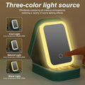 Small Travel LED Makeup Mirror Case with 3 Adjustable Color Light Settings, Dust-Proof Jewelry Box, Mini Cosmetic Train Case Ideal for Short Trips