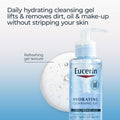 Eucerin Hydrating Cleansing Gel, Daily Face Wash and Makeup Remover Formulated with Hyaluronic Acid, 6.8 Fl Oz Bottle 6.8 Fl Oz (Pack of 1)