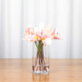WGV Quality Thick Cylinder Vase, Width 6", Height 8", Clear Glass Container Terrarium Candle Holder for Wedding Centerpiece, Event, Home Decor, 1