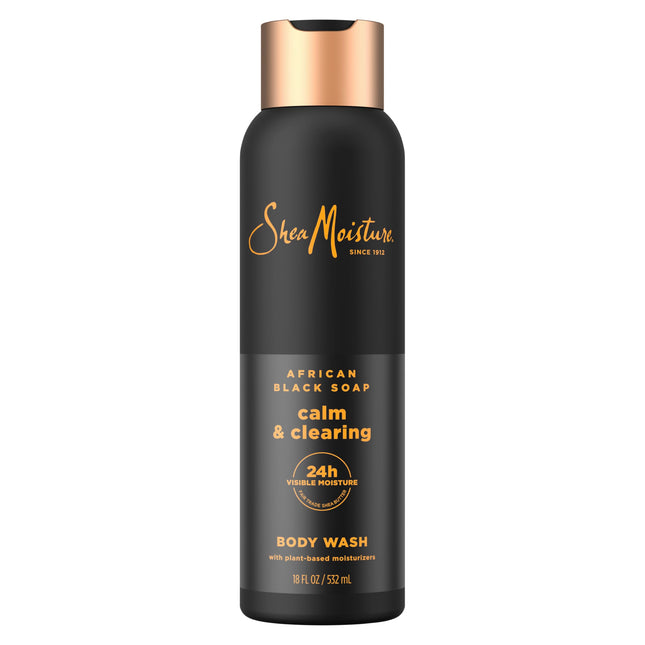 Sheamoisture African Black Soap Body Wash Calm and Clearing Body Wash for 24H Vi