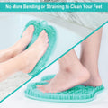 BESKAR XL Larger Shower Foot Scrubber Mat with Non-Slip Suction Cups | Cleans, Smooths, Exfoliates, Massages Your Feet Without Bending, Improve