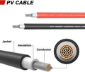 Kohree 30 Feet Solar Panel Extension Cable: 30Ft X2 10AWG Female and Male Connectors,6Mm Solar Panel Wires with Extra Connectors Extension Adaptor
