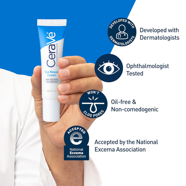 Cerave Eye Repair Cream, under Eye Cream for Puffiness and Bags under Eyes, Hyal