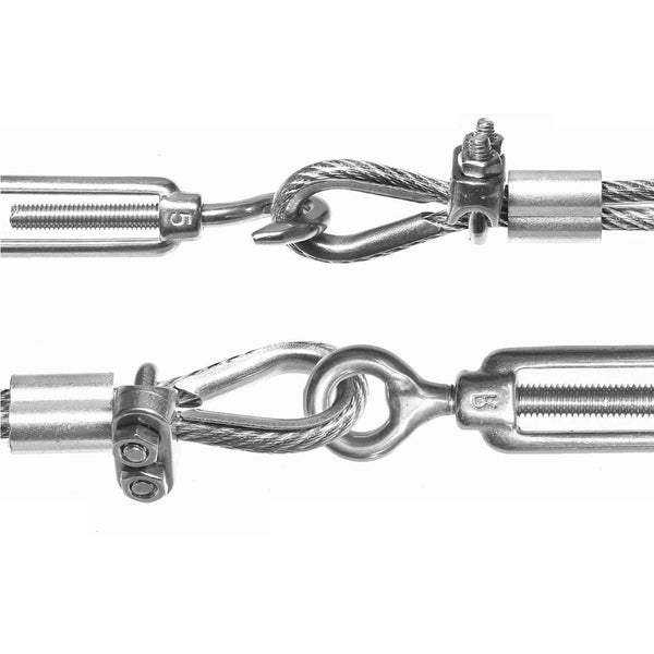 1/4 Inch 6mm Wire Rope Clamps Clip 304 Stainless Steel Cable Clip Fastener 12 Pcs 1/4 Inch (12 Count)