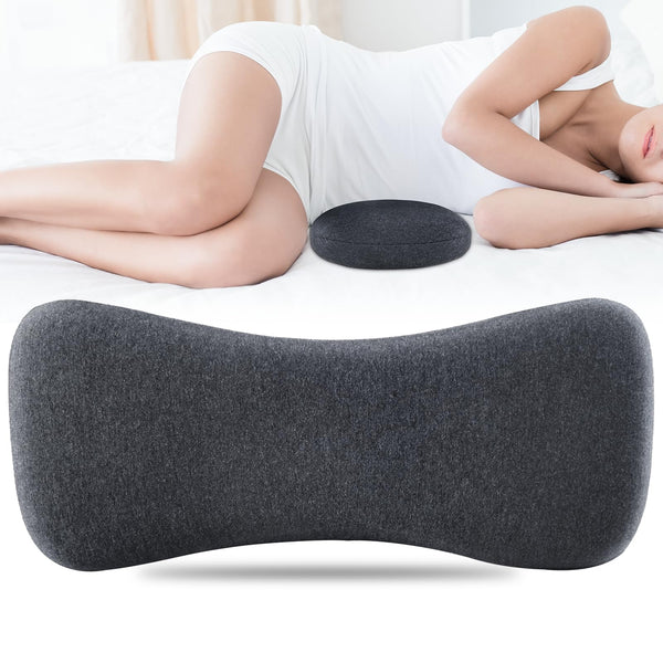 Hapiclody Lumbar Support Pillow for Sleeping Memory Foam Lumbar Pillow for Lower Back Pain Relief Back Support Pillow for Side,Back and Stomach