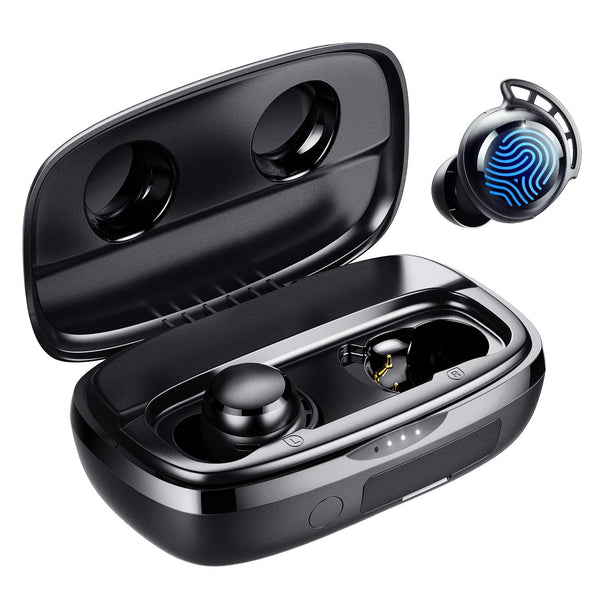Tribit Wireless Earbuds, 110H Playtime Bluetooth 5.3 IPX8 Waterproof Touch Control True Wireless Bluetooth Earbuds with Mic Earphones In-Ear Deep