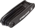 Steelman Portable Folding Hex Key Wrench Metric Multi-Tool, Set Includes 1.5, 2, 2.5, 3, 4, 5, 6, and 8mm Sizes, Chamfered Ends, Steel,