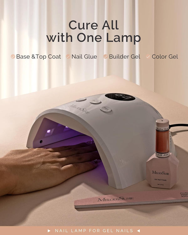 Melodysusie UV Nail Lamp, Plus30F UV Light for Gel Nails LED Nail Dryer with 3 Timer, Smart Sensor, LCD Display Fast Curing Gel Nail Polish Nail