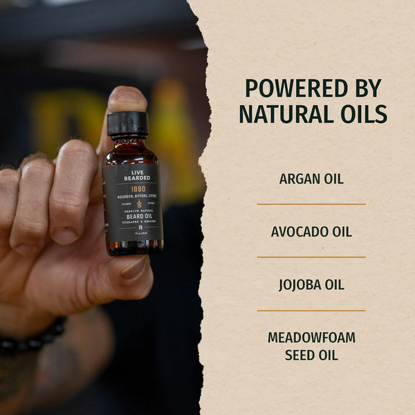 Live Bearded® Beard Oil, Executive, Cedar, Vanilla, 1 fl oz Leather, Vanilla, Cedar