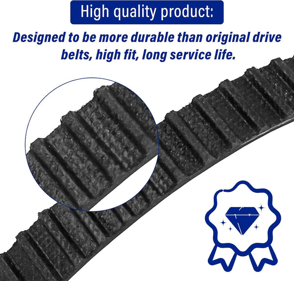 Sander Toothed Drive Belt Compatible With 848530 Porter Cable Fits 351/352 336/337 Variable speed Belt Sanders - 2Pack