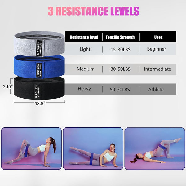 Resistance Bands for Working Out, Exercise Workout Bands for Women & Men, 3 Levels Elastic Stretch Bands for Exercise with Carry Bag for Physical