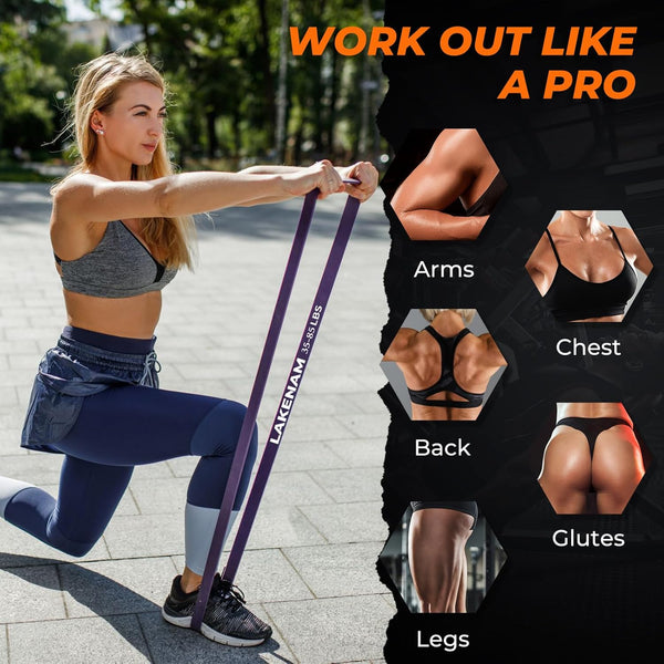 Resistance Bands Set, Exercise Workout Pull up Assistance Bands with 6 Resistance Levels, Muscle Training Straps for Fitness, Working Out, Body
