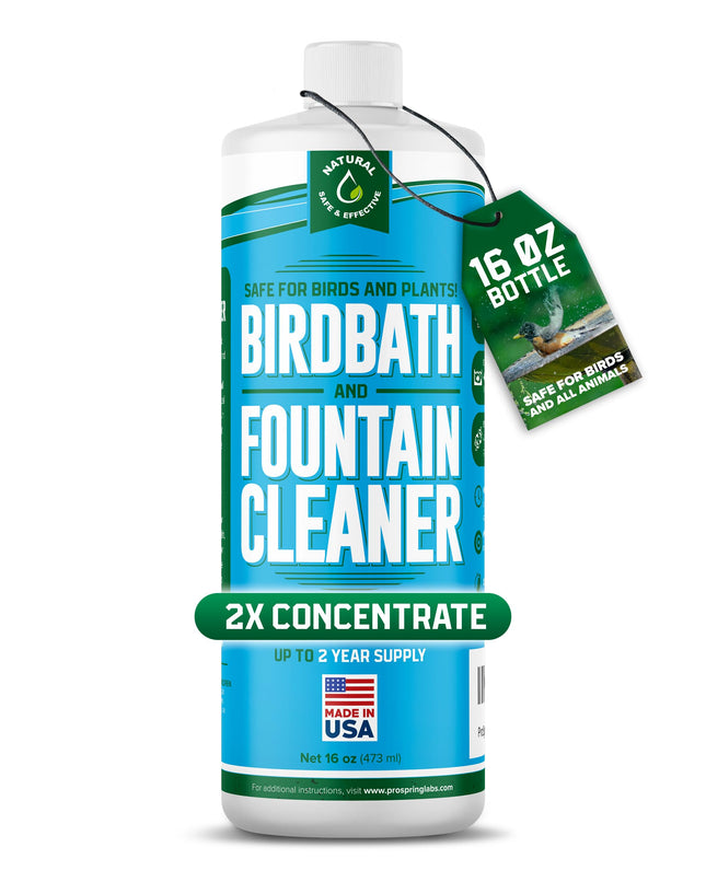 Birdbath & Fountain Cleaner - 16 Oz Fountain Maintenance Outdoor Indoor - Bird B