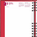 Brownline® 2025 Coilpro™ Daily/Monthly Planner, Untimed Journal, 12 Months, January to December, Twin-Wire Binding, 8.25" X 5.75", Bright Red (CB389C.RED-25)