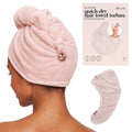 Kitsch Microfiber Hair Towel Wrap for Women - Pink Pink 1 Count