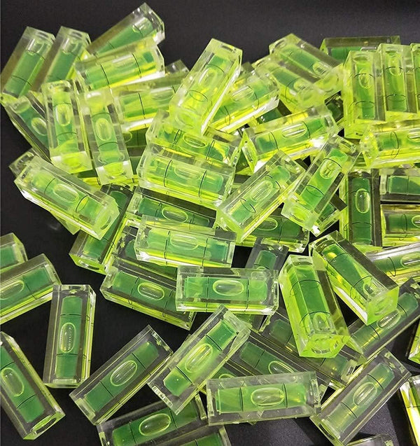 6Pcs Small Bubble Levels 10x10x29mm Mini Square Spirit Level Measuring Layout Tools