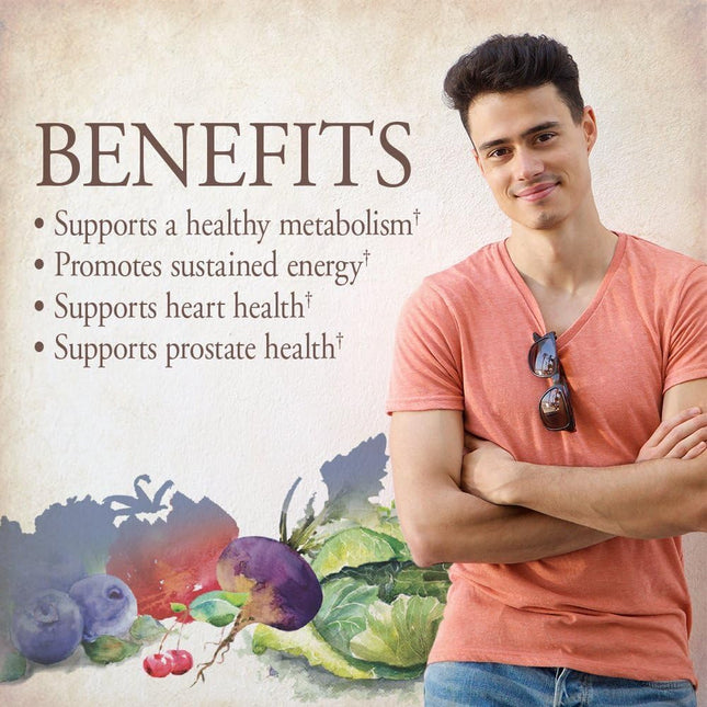 Garden of Life Organics Whole Food Multivitamin for Men, 60 Tablets, Vegan Mens 