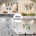 Broom Holder Wall Mount, Broom Organizer Wall Mount Stainless Steel Broom and Mop Hanger Heavy Duty Storage Organization for Home Kitchen Garden