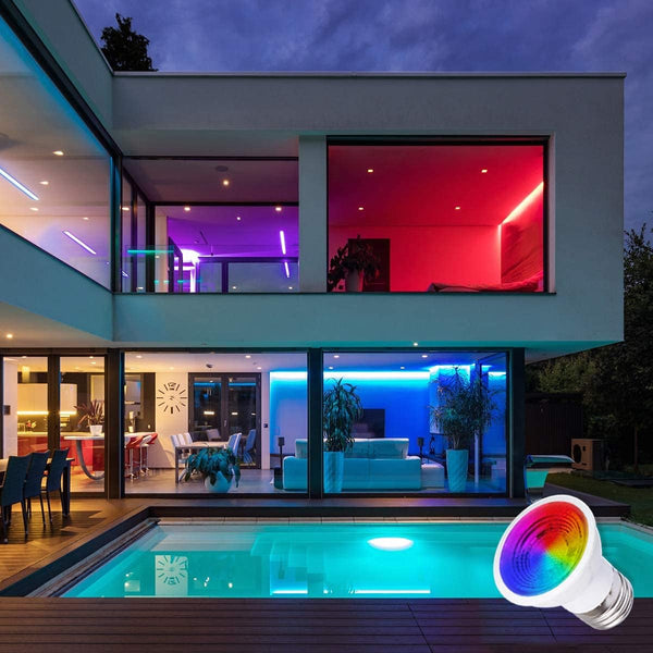 ILC GU10 LED Light Bulb 40 Watt Equivalent Color Changing 12 Colors 5W Dimmable Warm White 2700K RGB LED Light Bulbs with Remote Control (Pack of