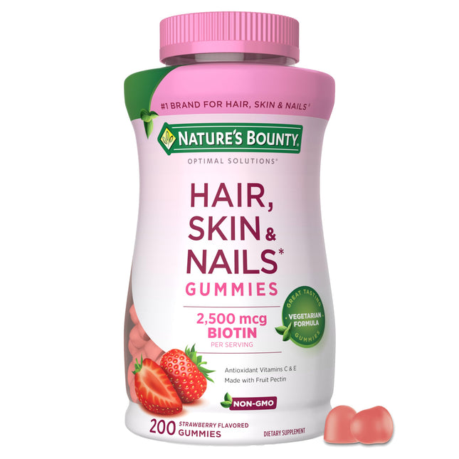 Nature'S Bounty Optimal Solutions Hair, Skin and Nails Pectin Gummies, 2500 Mcg 