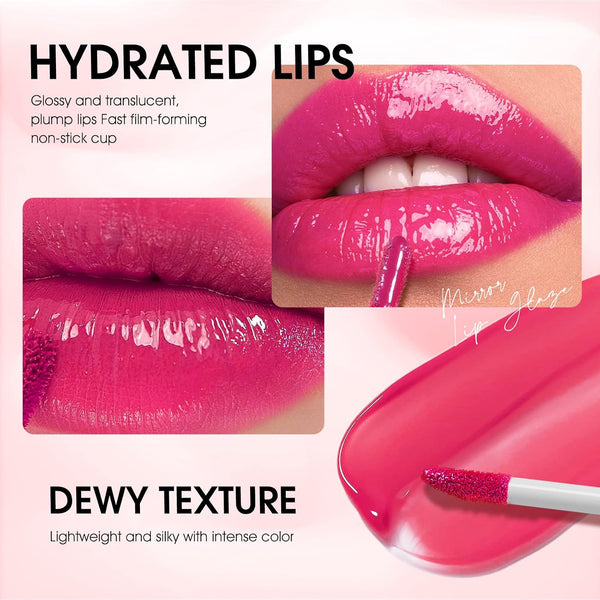 LANGMANNI 12Pcs Lip Gloss Collection Set, Glossy-A Lip Makeup Color-A
