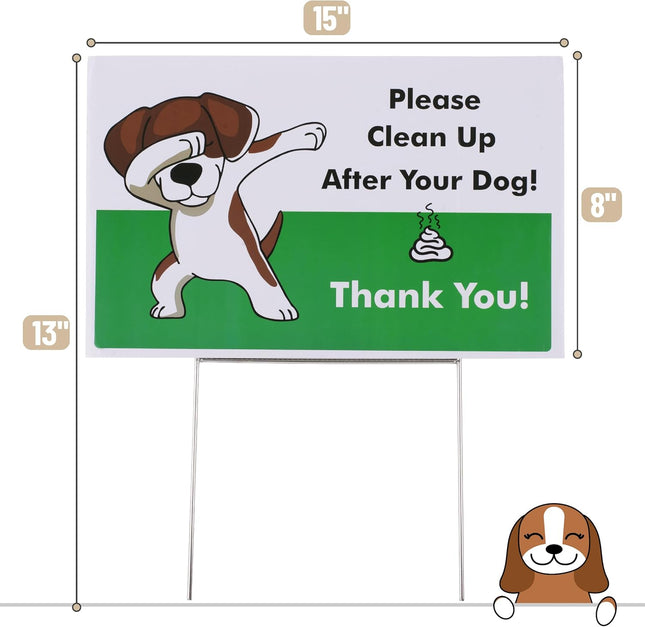 Mr. Pen- Yard Signs, No Pooping Dog Signs for Yard, Pick up Your Dog Poop Signs,