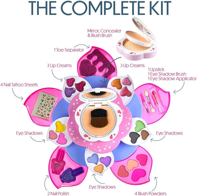 Toysical Makeup Kit for Teens - Flower Palette Gift Set for Teen Girls and Women