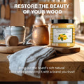 Premium Cutting Board Finish Wax - Natural Beeswax and Carnauba Wax - Improved with Lemon & Orange Oils - Beeswax Wood Polish - for Wood Butcher