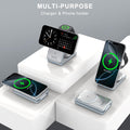 3-In-1 Magnetic Wireless Charger: 2025 Travel Fast Charging Station for Iphone 16 15 14 - Apple Watch Ultra SE 9 8 - Airpods Pro 4 3 - Desk