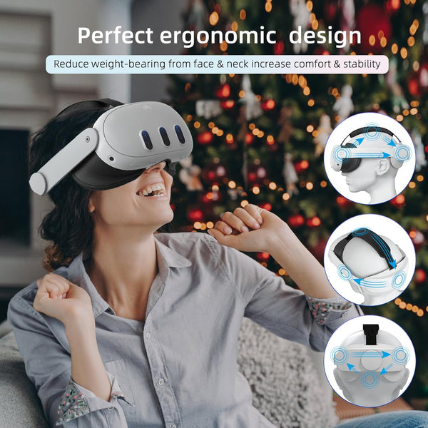 Head Strap Compatible with Oculus Quest 3,Meta Quest 3 Accessories Adjustable Elite Strap Replacement for Enhanced Comfort Support and Gaming