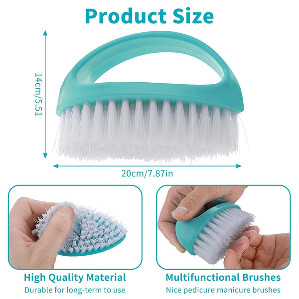 Cobee 2 Pack Hand Nail Brush for Cleaning Fingernails Durable Stiff Bristles Nail Scrub Brush Cleaner with Handle Heavy Duty Deep Nail Cleaning