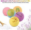 BOENFU Large Bath Bombs Gift Set 12 Scents 2.8oz per Ball | Natural Essential Oils Dry Skin Moisturize Bubble Spa Bath Handmade Birthday Gifts for