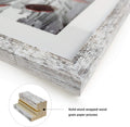 Finefrarm 12x12 Frame Matted to Display 8x8 Photos with Mat or 12 x 12 Pictures Without Mat Rustic Photo Frames Wall Art for Living Room Wall Mounting