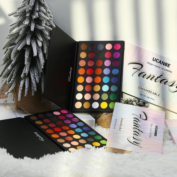 Highly Pigmented Eye Makeup Palette, Matte Shimmer Metallic Eyeshadow Pallet Long Lasting Blendable Natural Colors Make up Eye Shadows Cosmetics