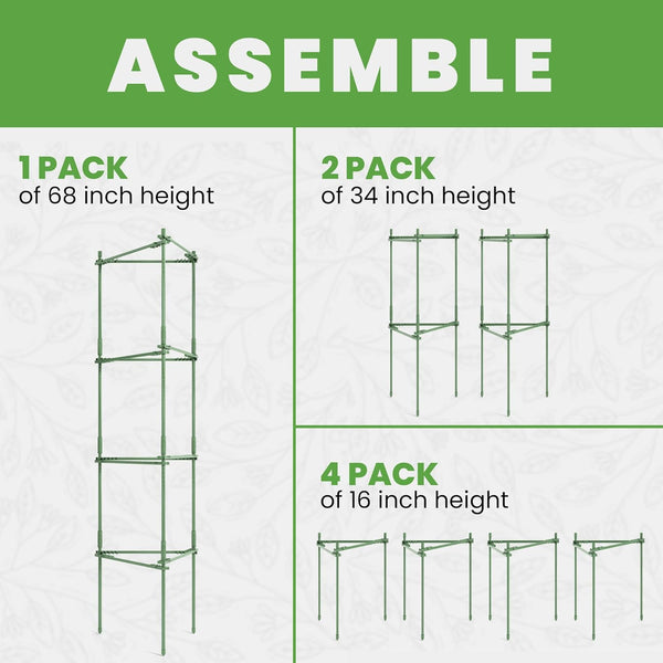 K-Brands Tomato Cage - Tomato Plant Stakes Support Cages, Trellis for Garden & Pots (Tall Upto 68 Inches)