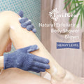 Evridwear Exfoliating Dual Texture Bath Gloves for Shower, Spa, Massage and Body Scrubs, Dead Skin Cell Remover, Gloves with Hanging Loop (1 Pair