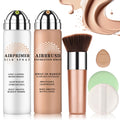 Airbrush Foundation Makeup with Primer,01 Natural/Warm Porcelain | Breathable Blendable Foundation Full Coverage,Smooth Radiant Skin,Moisturizing