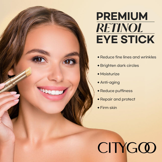Retinol Eye Stick with Collagen, Hyaluronic Acid for Dark Circle, Wrinkles in 3-