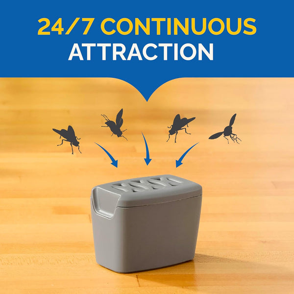 Hot Shot Flying Insect Trap, Discreet, Trap Attracts, Captures and Kills House Flies and Fruit Flies, 24/7 Continuous Attraction, No Plug-In or