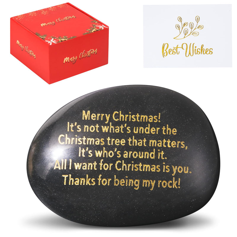 Stocking Stuffers for Men and Women - Stocking Stuffers for Wife and Husband, Engraved Rock with Christmas Blessing, Christmas Gifts for Adults