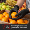 GLOVEWORKS Black Nitrile Gloves 5 Mil Disposable, Latex Free, Textured Grip for Food Service, Cooking, Professional Cleaning Small 1 Box of 100