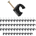 Highcraft ID234x50 Half Clamp with Nail For Pex Tubing Pipe Support, 1/2 in, Black 50 Pack Hook 1/2 in.