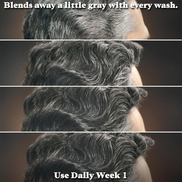 Just for Men Control GX Grey Reducing Shampoo, Gradual Hair Color with Keratin for Stronger Thicker and Healthier Looking Hair, 4 Fl Oz - Pack of
