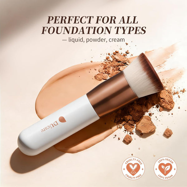 DUcare Foundation Brush,Flat Top Kabuki Brush Synthetic Professional Makeup Brush Liquid Blending Mineral Powder Buffing Stippling Makeup Tools,