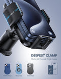 Lamicall 2025 Wider Clamp & Metal Hook Car Phone Holder Vent [Thick Cases Friendly] Phone Holders for Your Car Mount Automobile Hands Free Cradle