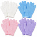 ATB Exfoliating Gloves 4 Pairs - Premium Body Scrub Wash Mitts for Bath or Shower - Luxury Spa Exfoliation Accessories for Men and Women