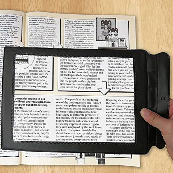 Valuu A4 Magnifier Full Page Reading Magnifier 3X Magnifying Power Large Sheet Magnifying Glass Reading Aid Lens Fresnel for Books Menus