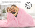BENRON Light Pink Throw Blankets, Soft Shaggy Fuzzy Sherpa Cute Baby Pink Throw Cozy Fluffy Faux Fur Blankets for Bed Couch Sofa Washable, 50"x60"